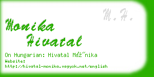 monika hivatal business card